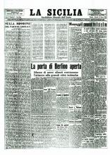 prima pagina La Sicilia 1945